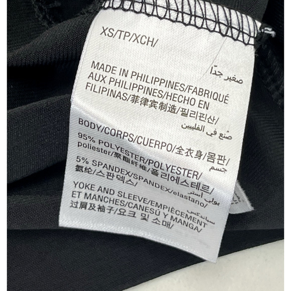 INC Illusion Sleeve Sheath Dress XS Black Sheer Mesh Ruched Cocktail Evening - Picture 8 of 10